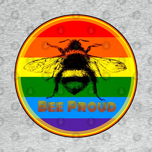 BEE PROUD. Celebrate Manchester Pride with this rainbow coloured bee design by Off the Page